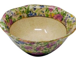 126. Royal Winton Grimwades England Antique Floral Bowl