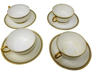 142. Set of 4 Four J.P. Limoges Teacups