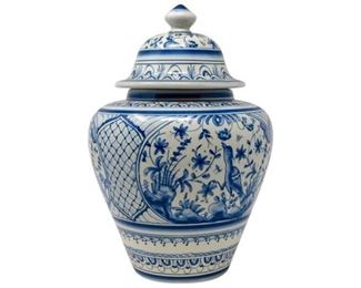 152. Collectible Portugese Porcelain Urn