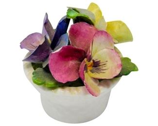 188. Crown Staffordshire England Pine Bone China Porcelain Multicolor flowers