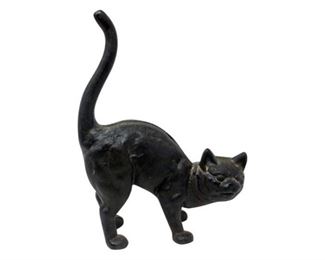 189. Iron Black Cat Figurine