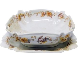 192. LIMOGES Antique David Haviland Porcelain Dish