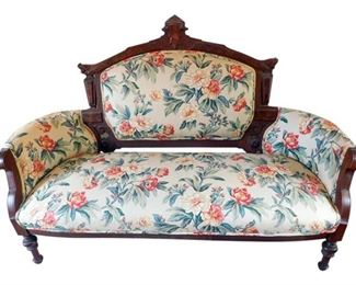 212. Vintage Floral Love Seat