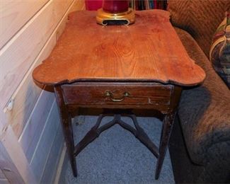 258. Wooden End Table with Drawer