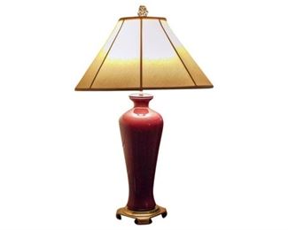 259. Red Table Lamp with Shade