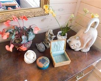 270. Grouping of Bedroom Table Decor