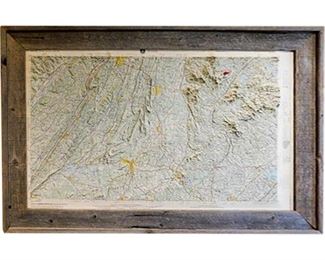 289. Framed Relief Map of Rome GA