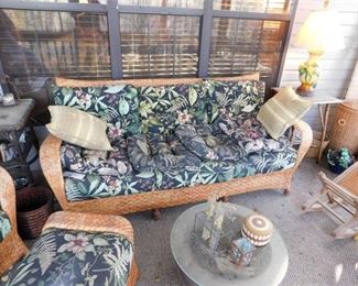 294. Grouping of Patio Furniture and Decor