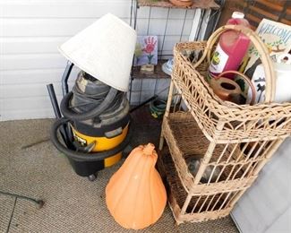296. MIsc Items on Patio Including Shop Vac