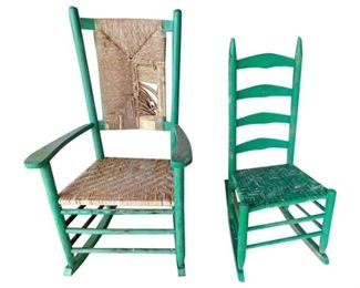 299. Two 2 Vintage Rocking Chairs