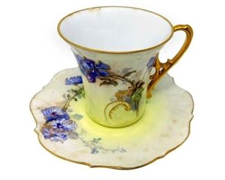 300. Beautiful Limoges Tea Cup and Saucer