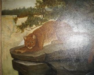 large cat painting