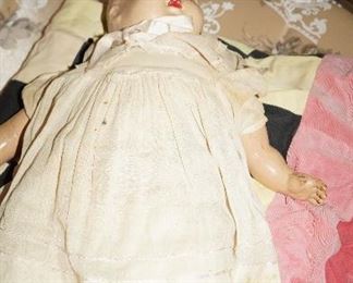 vintage doll, quilt top