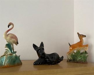13)FLAMINGO is has been lifted. Scottie Dog and Deer Planter each $6