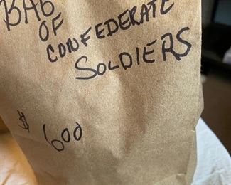 68) Bag of Confederate Soldiers $6
