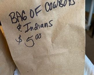 70) Bag of Cowboys Indians $5