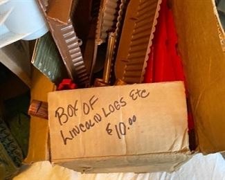 72) Box of Lincoln Logs..Etc $10