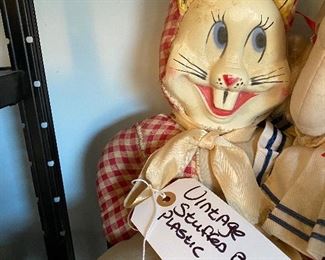 73) Plastic Stuffed Bunny Face $10