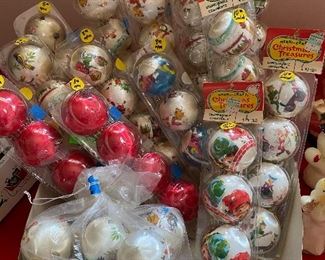 147) Merri Craft Packaged Christmas Ornaments  Sealed Package $10, None $8 Per Package