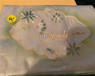 254) Satin Handkerchief Holder $4