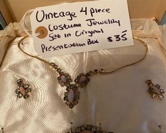 207) 4 Piece Faux Opal Set in Original Box $20
