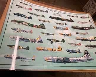 341) Laminate Poster War Planes $14