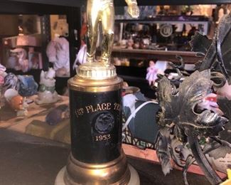 1950's bowling trophy... there are several sports related objects and awards from the 1950's!