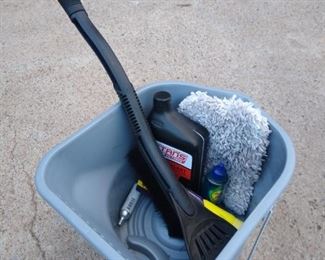 Bucket of Cleaning and Tire Sealant