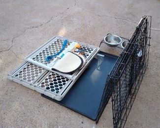 Dog Crate with Pet Supplies