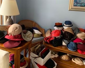 Hats! Vintage! Gloves! Purses! Scarves! And the leather shoes and Boots! Many NEW. Stay close, for more photos. 
