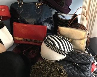 Vintage bags and purses! NEW purses. Clothing—many with tags still attached. MINT CONDITION. 