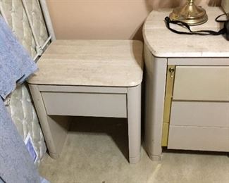 Marble topped nightstand 