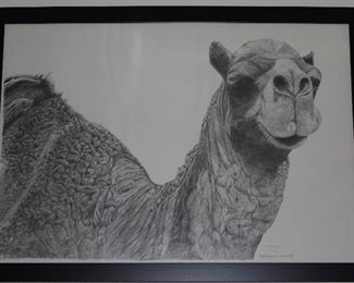 “Camel” Framed and Numbered 17/88 Print 1977 by Lou Ferreri (43 1/2” x 31 1/2”)