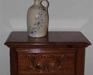 American Drew 2 Drawer Night Stand shown with Hand Painted Jug Lamp