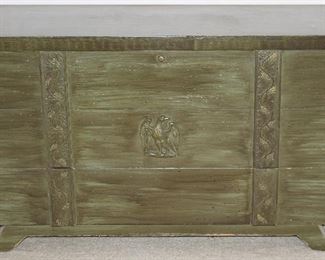 Mid-Century Lane Cedar Chest with Antique Green Paint (45”W x 26”H x 18 1/4”)
