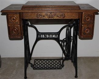 Singer Antique Golden Oak Sewing Machine