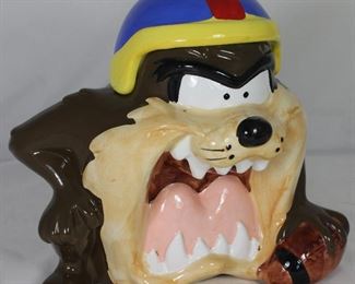 Looney Toons Warner Bros. Tasmanian Devil Ceramic Cookie Jar 1993