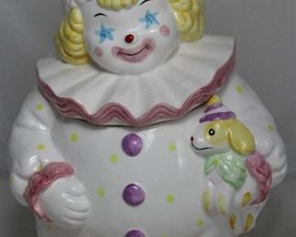 Vintage Ceramic Clown Cookie Jar