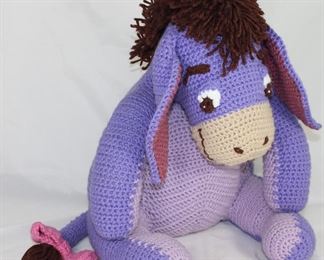 Vintage Handmade Knit Eeyore (16”)