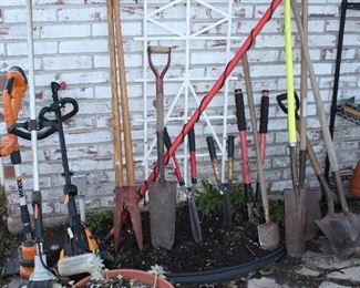 Yard Tools: Weedeaters, Edgers, Post Hole Digger, Shobels, Hedge Trimmers, Limb Loppers, and more