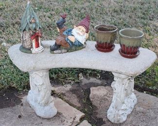 Garden Bench, Gnomes, Flower Pots, Planters and More!