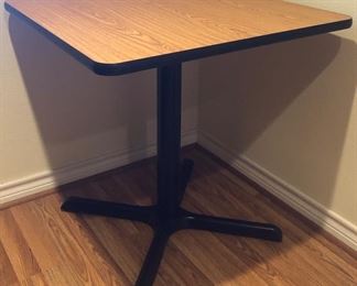 Formica Metal Base Square Pedestal Table (30”x30”)