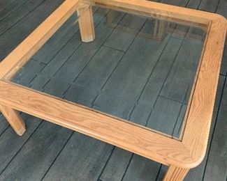 large glass top coffee table