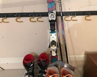 skis and boots