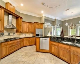 Fabulous gourmet kitchen with professional grade appliances (stainless) and beautiful cabinetry