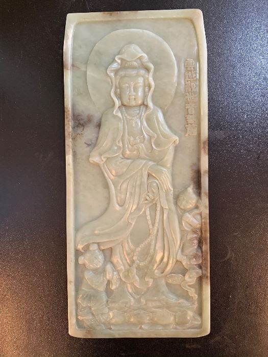 Jade carving 
Dimensions ~ 18”H x 7” W x .5” D
==> Only $1,800 OBO
