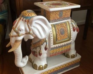Decorative porcelain elephant.  (24”)