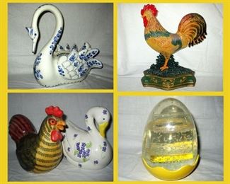 Swan, Chickens and Egg Snow Globe Picture Frame 