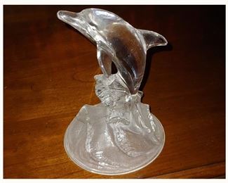 Glass Dolphin Sculpture 
