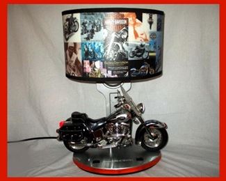 Harley Davidson Lamp; The Engine Starts Up when Turned on and it is also a Night Light with the Just the Rim Glowing